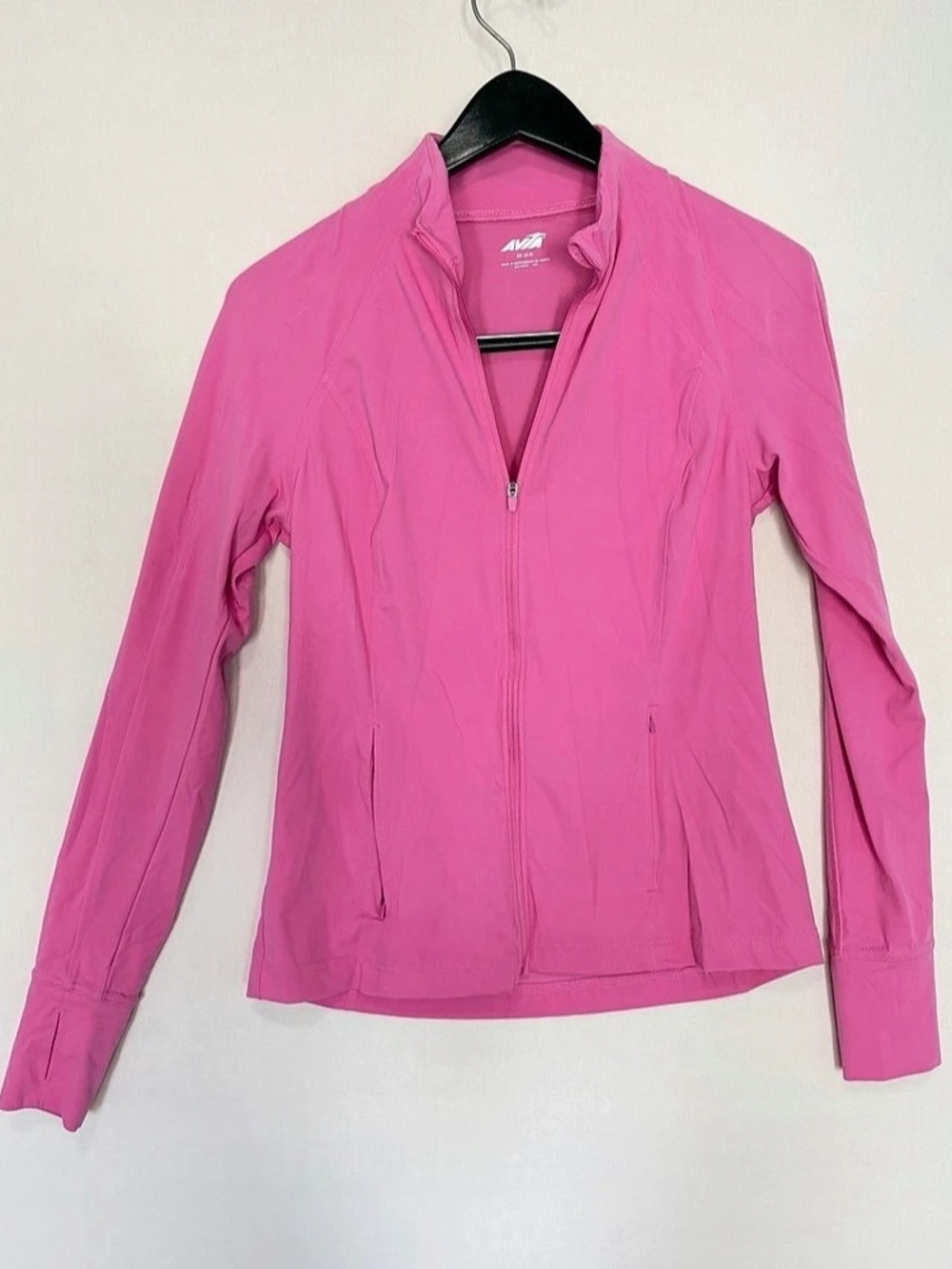 Avia Women's SoftSculpt  Zip Up Active Jacket XS Pink Workout Running Barbiecore